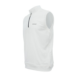 Whitedot Off White Zip Up Without Sleeves Cricket Jumper
